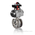 304/316 Stainless Steel Ball Valve Q671F-16P/R thin type Pneumatic ball valve Factory